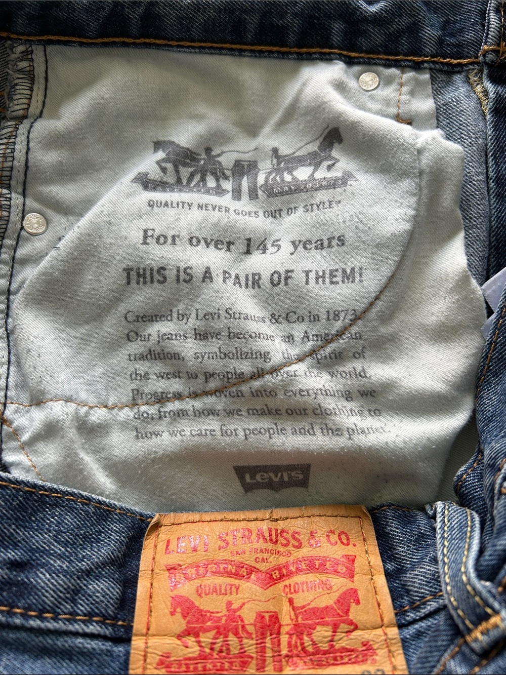 Levi's Men's 550 Relaxed Fit Jeans - Blue with Tan Patch Red Tab Size W36 L32 - Picture 12 of 12